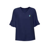 COPL Womens Aria Fluted Sleeve Blouse
