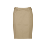 COPL Womens Mid Waist Stretch Chino Skirt