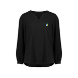 COPL Womens Ruche Long Sleeve Blouse