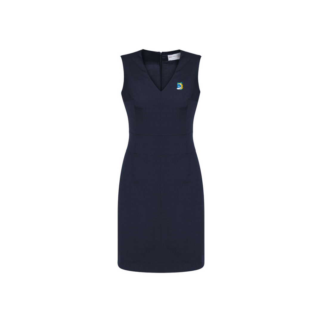 COPL Womens Comfort Wool Stretch Sleeveless V-Neck Dress