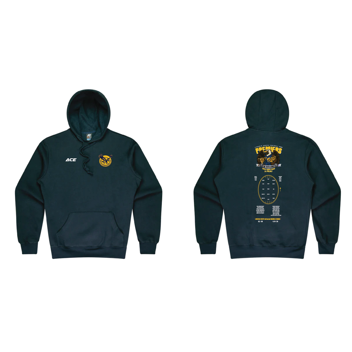 Lincoln South FC 3 Peat Premiers Hoodies