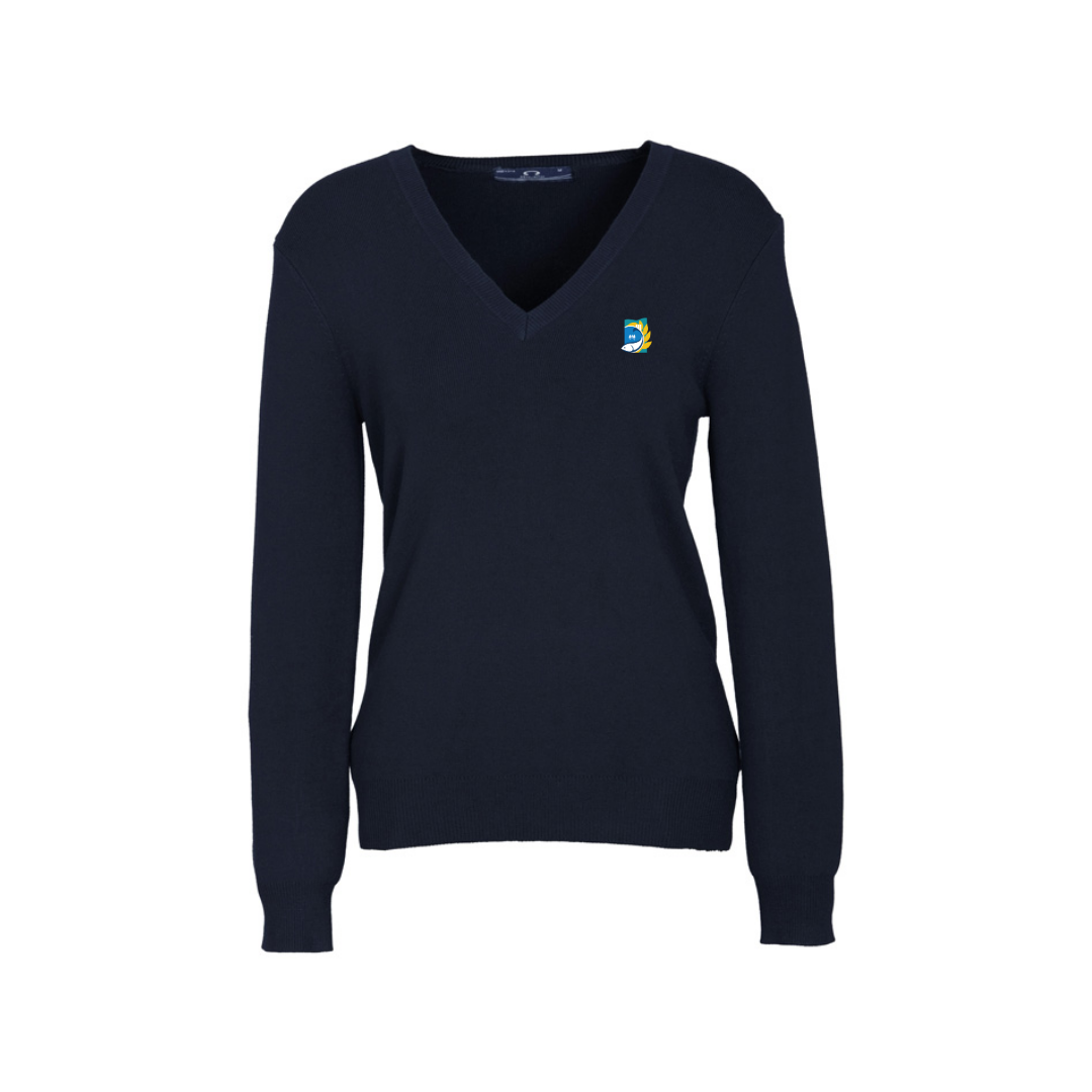 COPL Womens V-Neck Knit Pullover