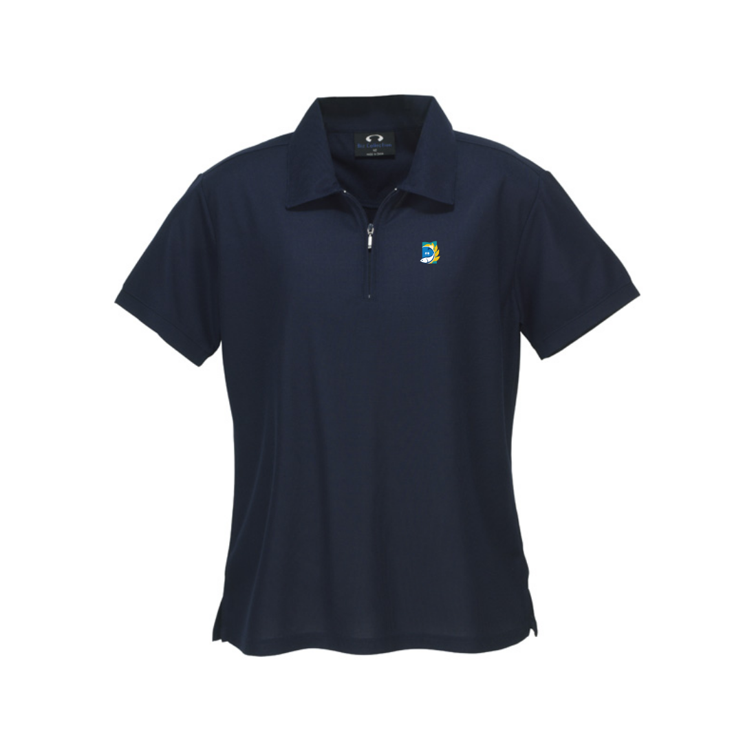 COPL Womens Micro Waffle Short Sleeve Polo