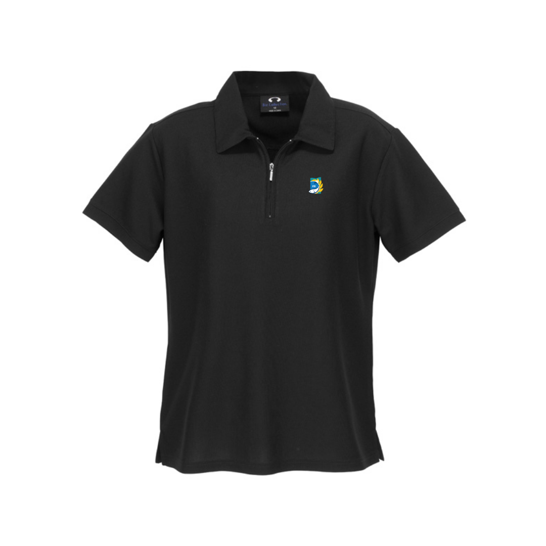 COPL Womens Micro Waffle Short Sleeve Polo