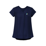 COPL Womens Kayla V-Neck Pleat Blouse